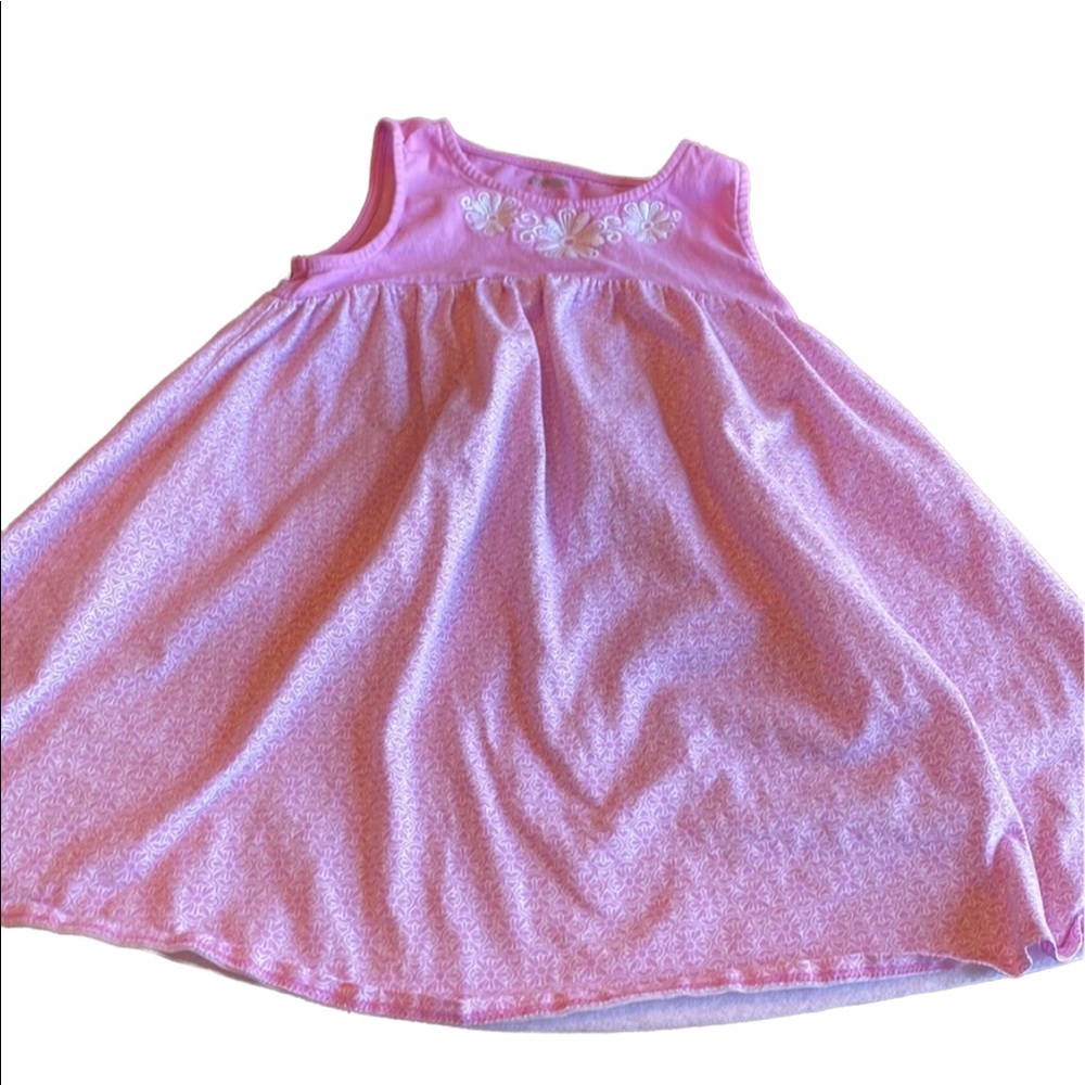 Gymboree Pink and White Toddler Floral Embroidered Dress